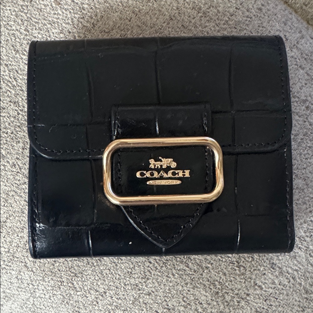 COACH Small crocodile embossed Morgan Wallet